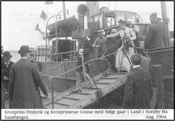 Kronprins Frederik VIII besøgte sammen med sin familie Fanø to gange, her i 1904. Foto: Ukendt.